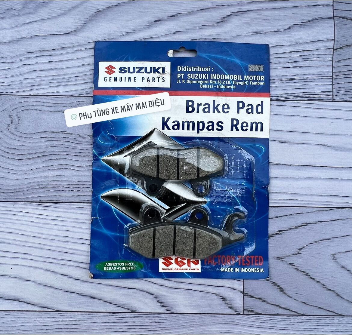 Bố thắng đĩa trước sport zin suzuki indonesia