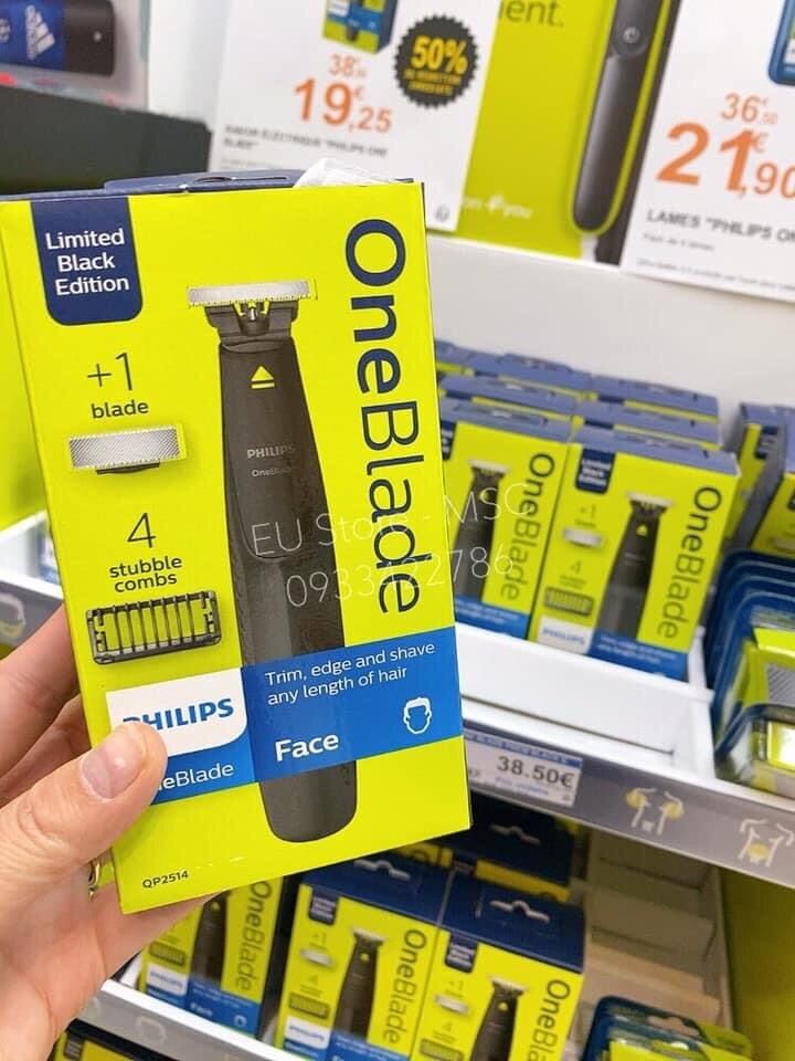 Máy Cạo Râu Philips One Blade Qp2514/15 Bộ 2 Dao Màu Đen - Bill Pháp (Ảnh Cuối)