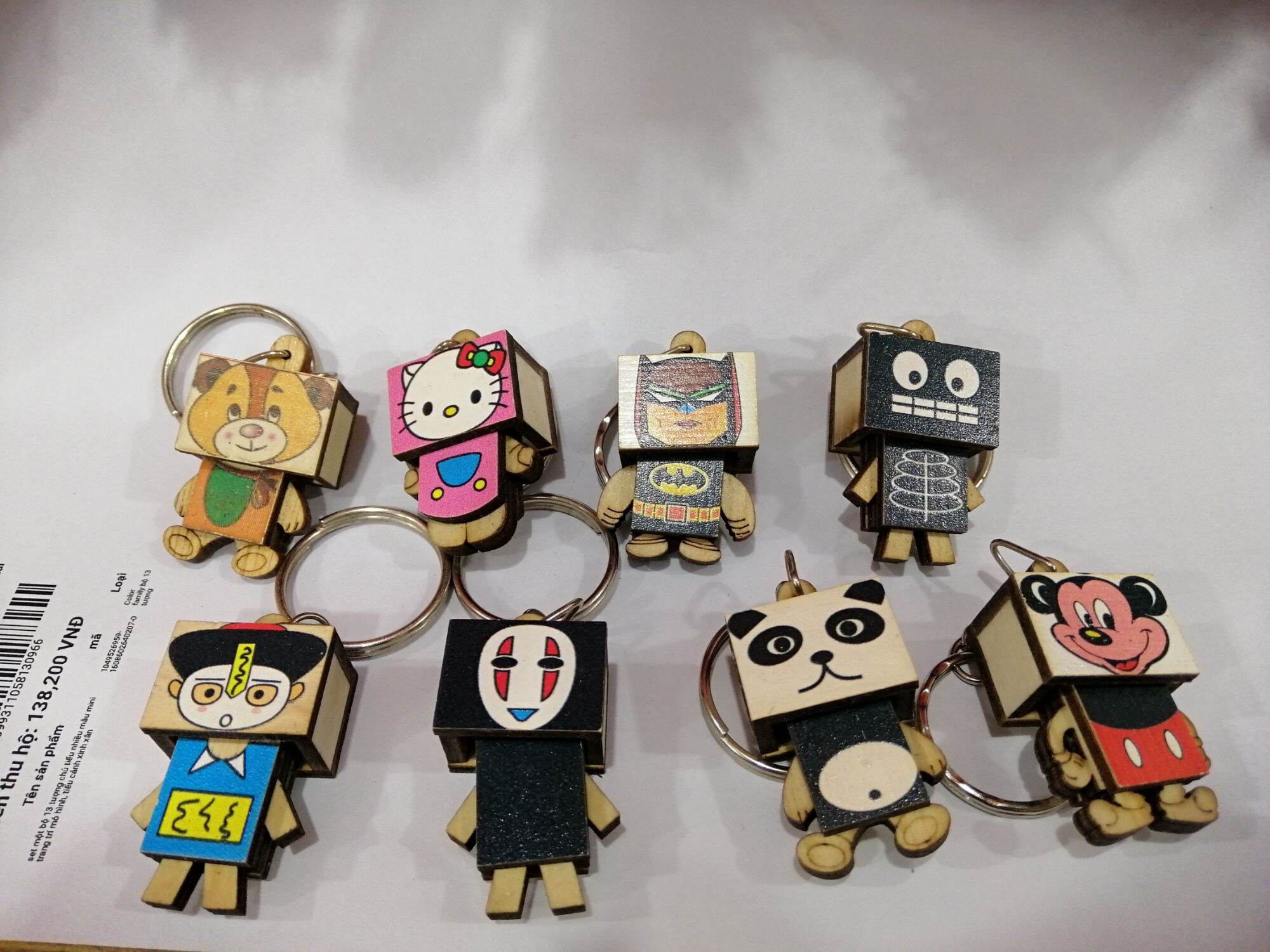 MÓC KHÓA GỖ DANBO NHIỀU MẪU RẤT CUTE
