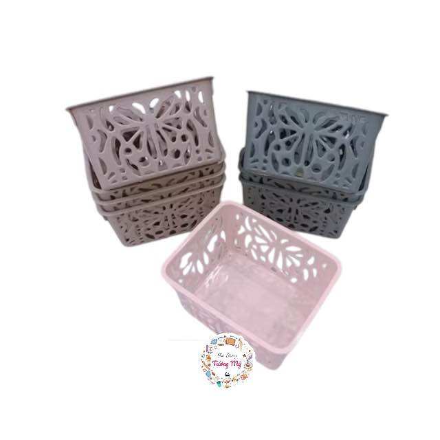 Set 2 Rổ Chữ Nhật Ngắn Nhiều Màu