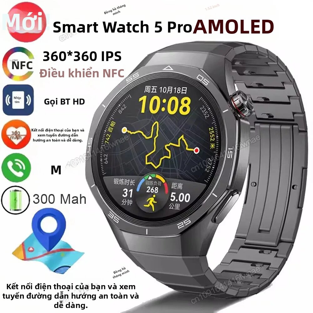Đồng Hồ Thông Minh Nam 2026, Màn Hình HD, Theo Dõi Sức Khỏe, Gọi Bluetooth, Đo Nhịp Tim, Trợ Lý Giọng Nói, GPS, Đồng Hồ Thể Thao Thông Minh Với Chức Năng Theo Dõi Hoạt Động