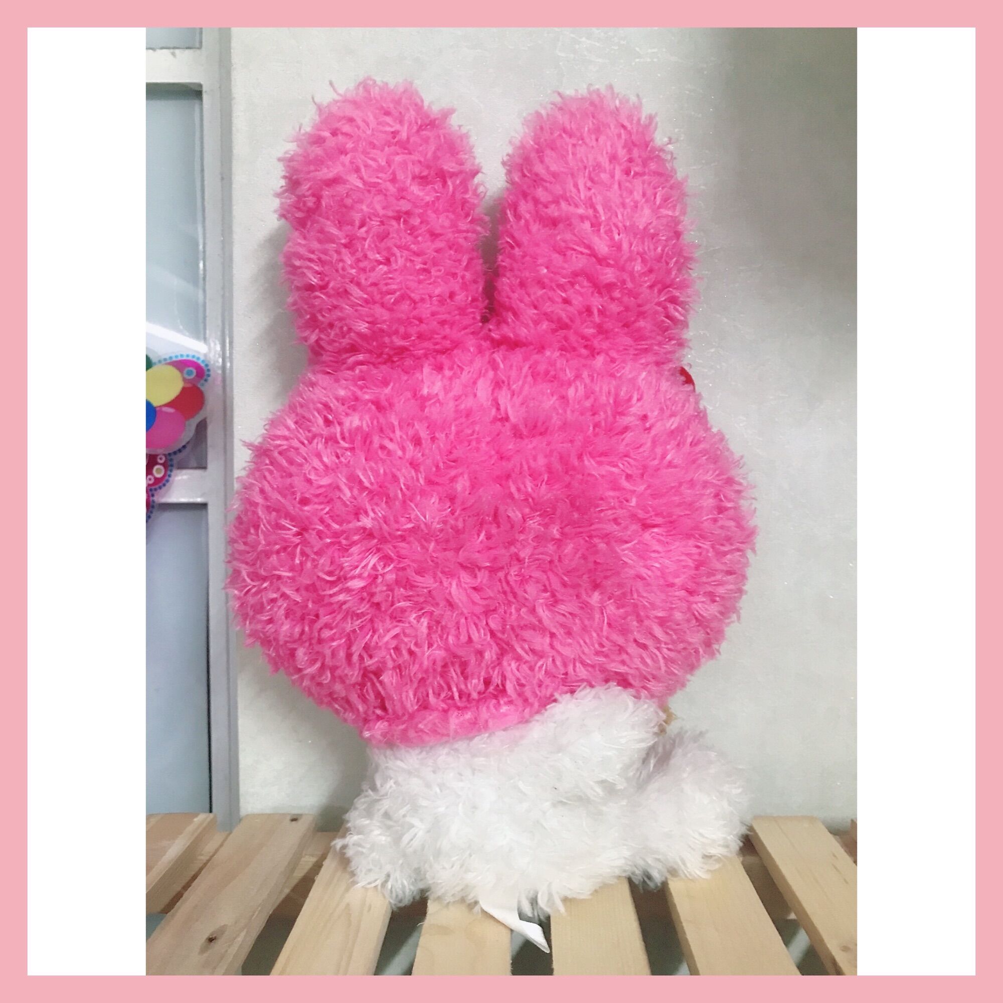 Gấu bông Melody lông xù màu đỏ size 30cm