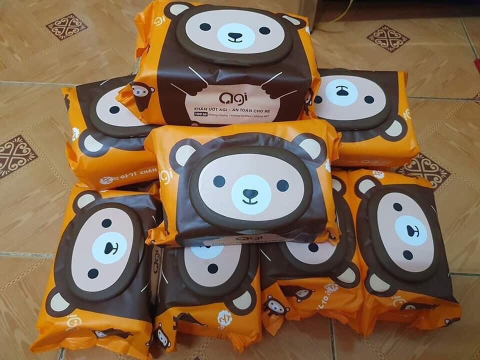 KHĂN ƯỚT AGI 100 TỜ KO MÙI