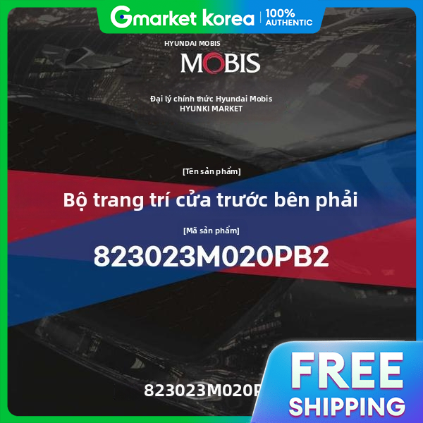 Panel Complete Front Door Trim Right (823023M020Pb2) Hyundai Mobis Parts Mall Giá 5,672,800 Đồng*Miễn phí vận chuyển