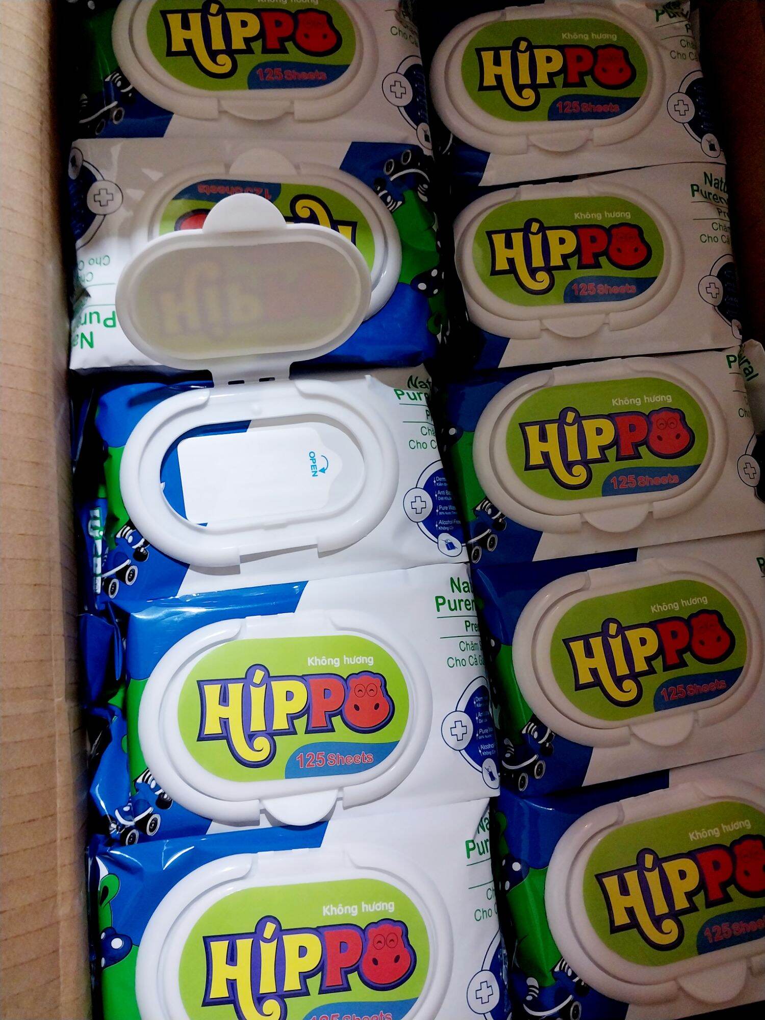 [ COMBO 5 GÓI ] Khăn Ướt Hippo 125 Tờ Không Mùi.