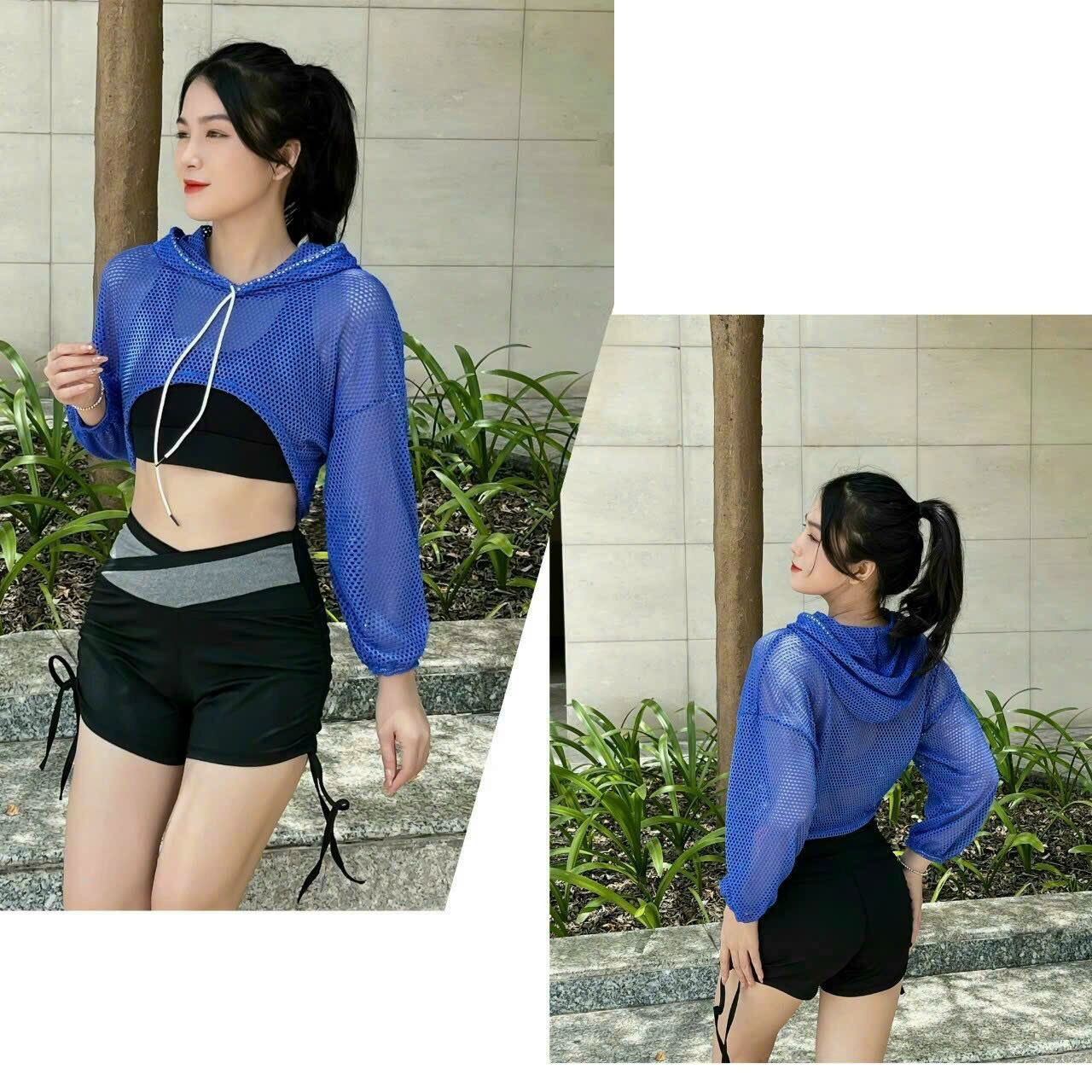 Áo tank nữ crotop có mũ nữ