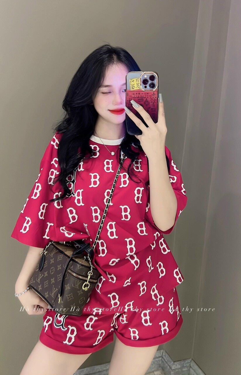 [Rẻ Vô Địch] Set bộ cotton su form rộng tay lỡ - B in Full