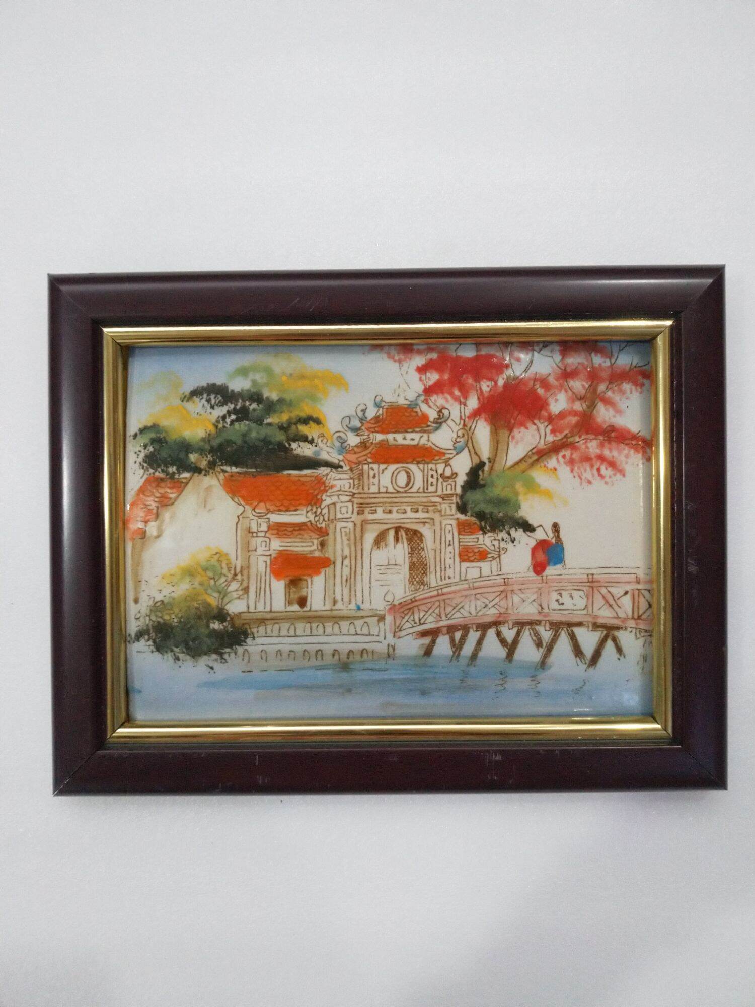 tranh gốm sứ Bát Tràng KT 24 x18