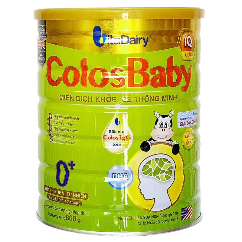 Sữa COLOSBABY IQ Gold 0+ 800gr (Date mới nhất 2024)