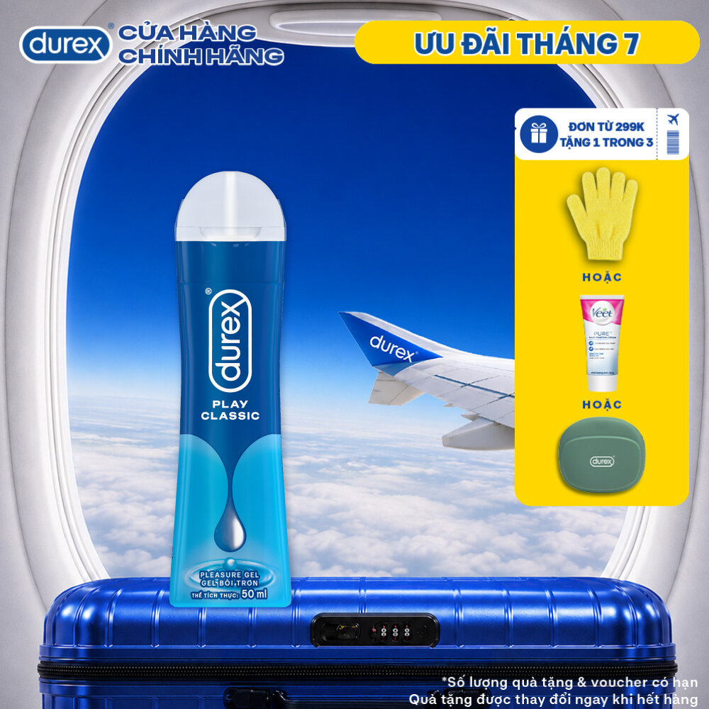 Gel bôi trơn Durex Classic gốc nước - Bao bì mới, cải tiến công thức thêm mượt mà, 50ML/chai