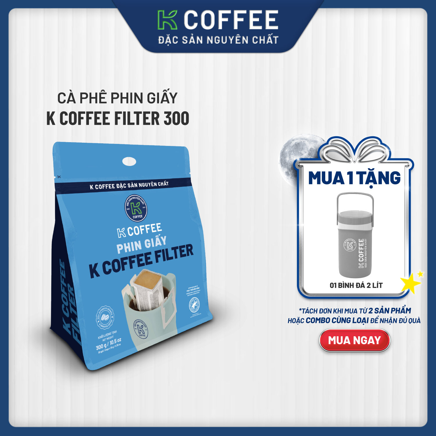 Cà phê Phin giấy K Coffee K Filter Blue Son La 300g