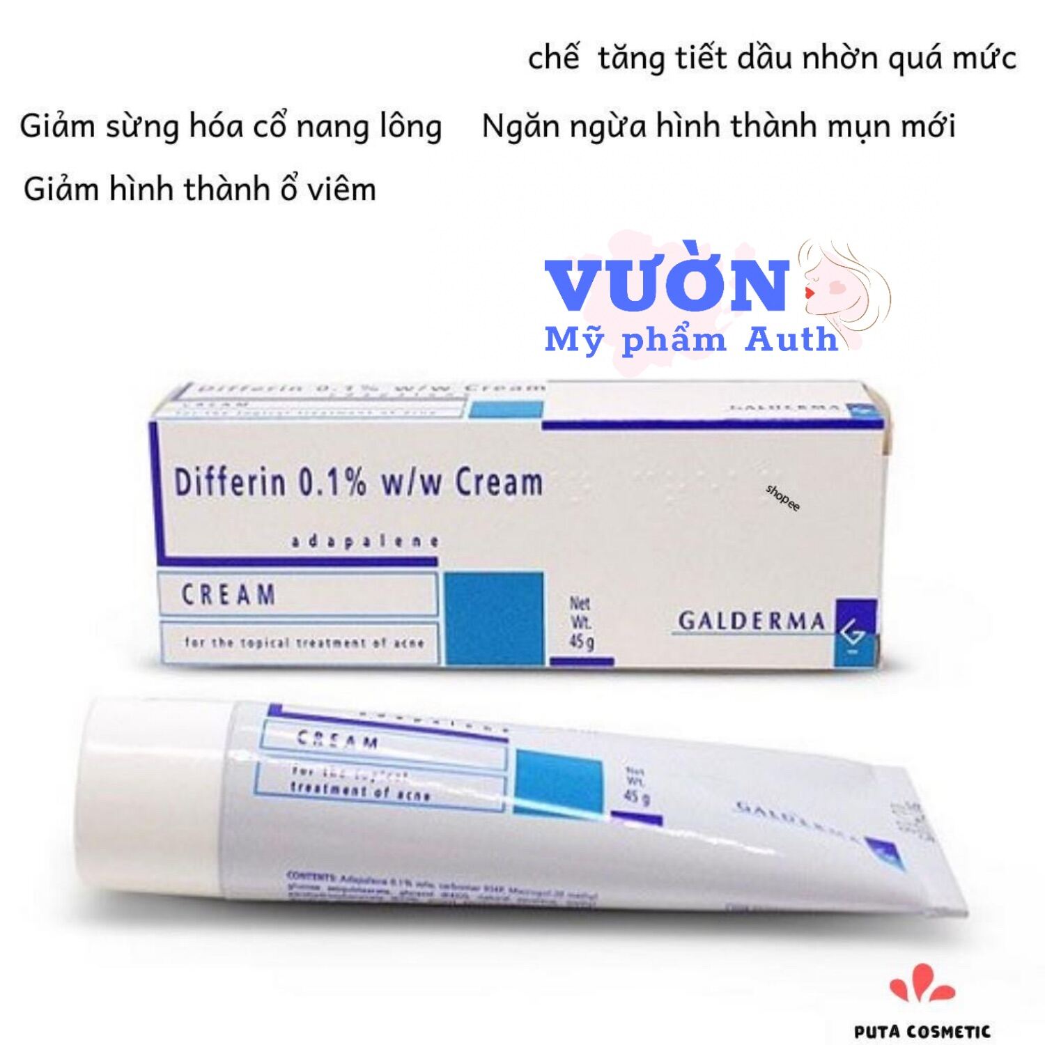 [Hcm]Differin 01% Bôi Giảm Mụn Trẻ Hóa Làn Da