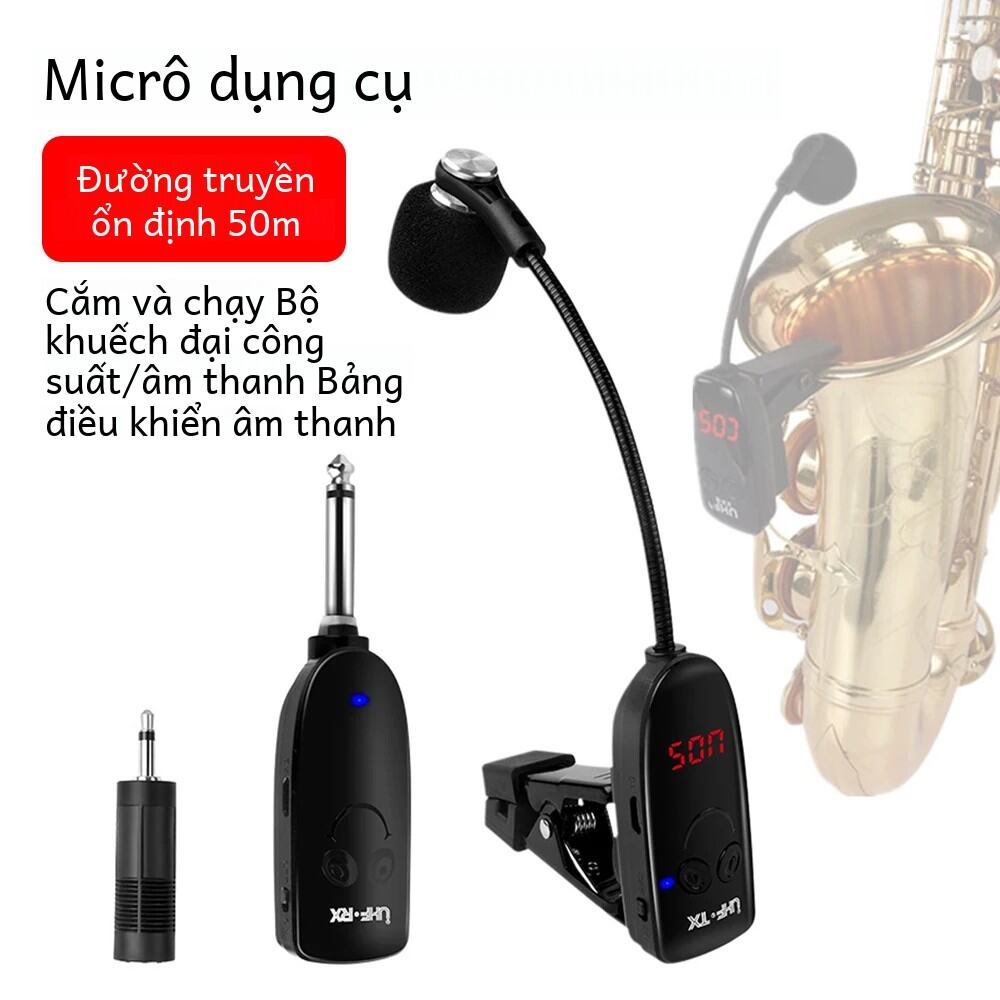 Micro Không Dây Sax Trumpet Trombone Bộ Khuếch Đại Bán Dụng Cụ Đặc Biệt Để Ghi Âm Chuyên Nghiệp Và Biểu Diễn Ngoài Trời