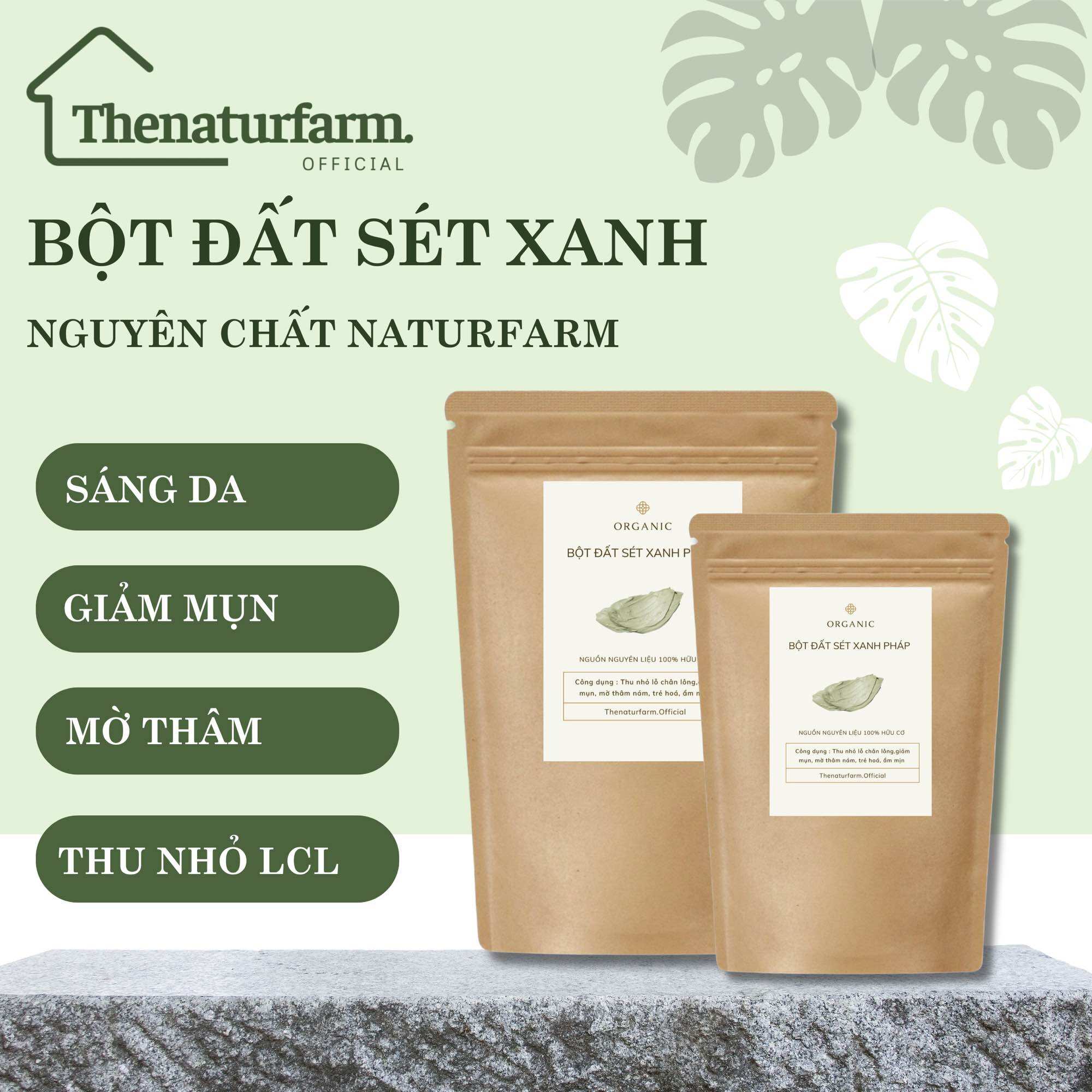 Bột đất sét xanh 100gr - Mặt nạ đất sét xanh pháp