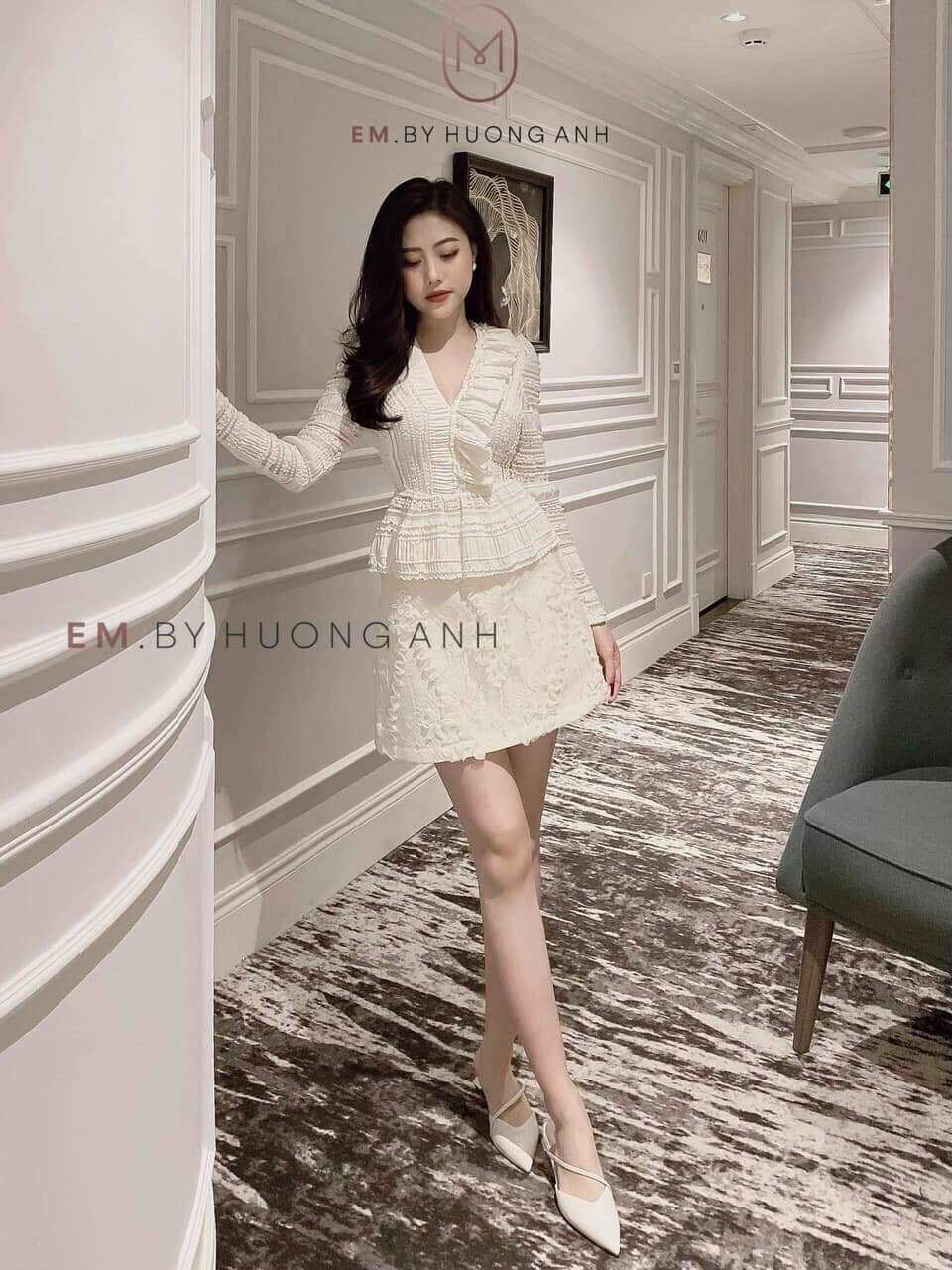 Vải ren chun may áo dài, đầm, váy