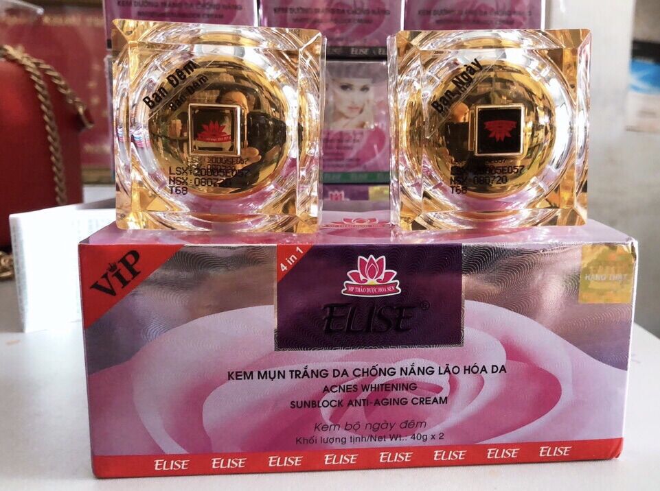 Elise Trắng Da Chống Nắng Lão Hoá Da Ngày&Đêm 40Gx2