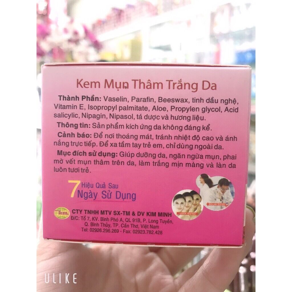 [chuẩn hàng] kem alon hết mụn thâm giúp trắng da hủ 15g