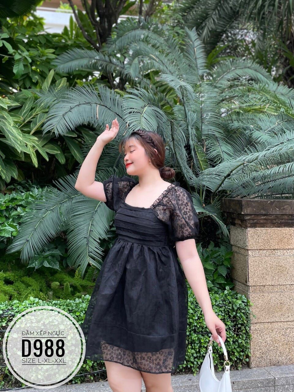 Bigsize 60- 90kg ĐẦM XẾP NGỰC D988 ( Ảnh Thật)