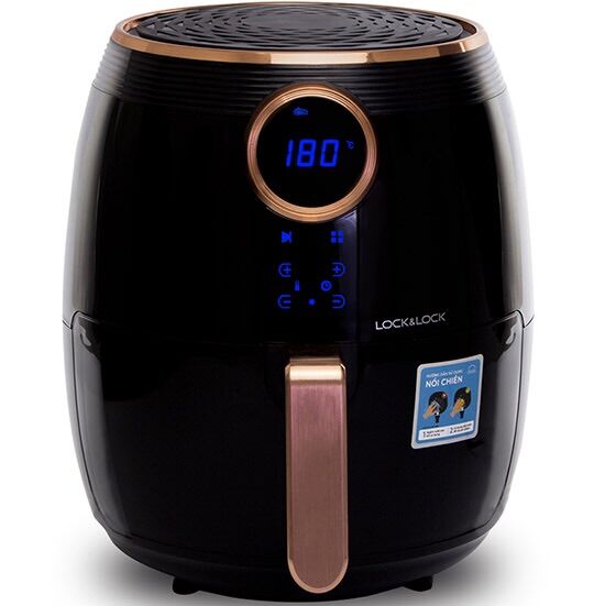 Nồi chiên không dầu LOCK&LOCK, 1500W, 4L - Màu đen (EJF376BLK)
