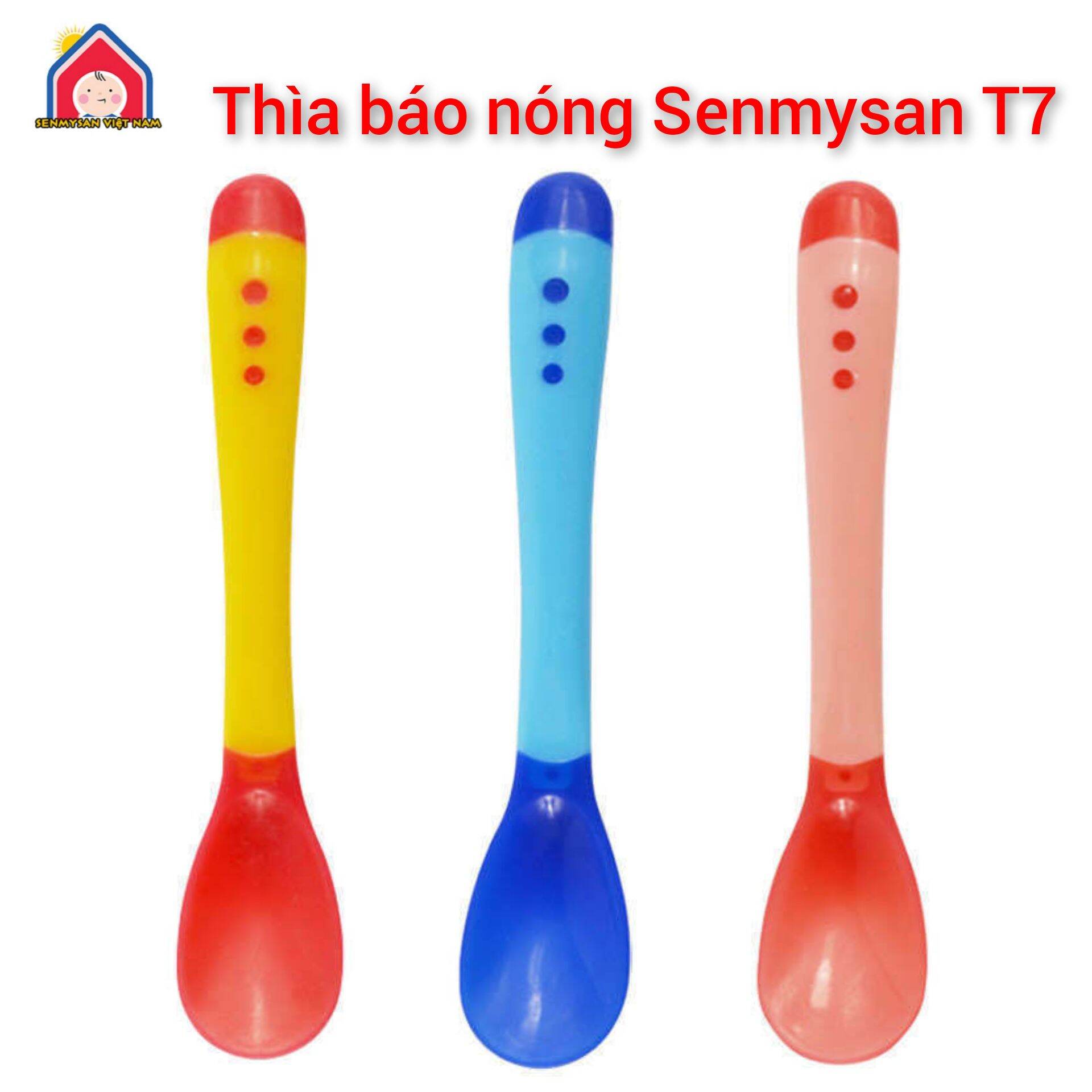 Thìa ăn dặm báo nóng silicon cho bé senmysan