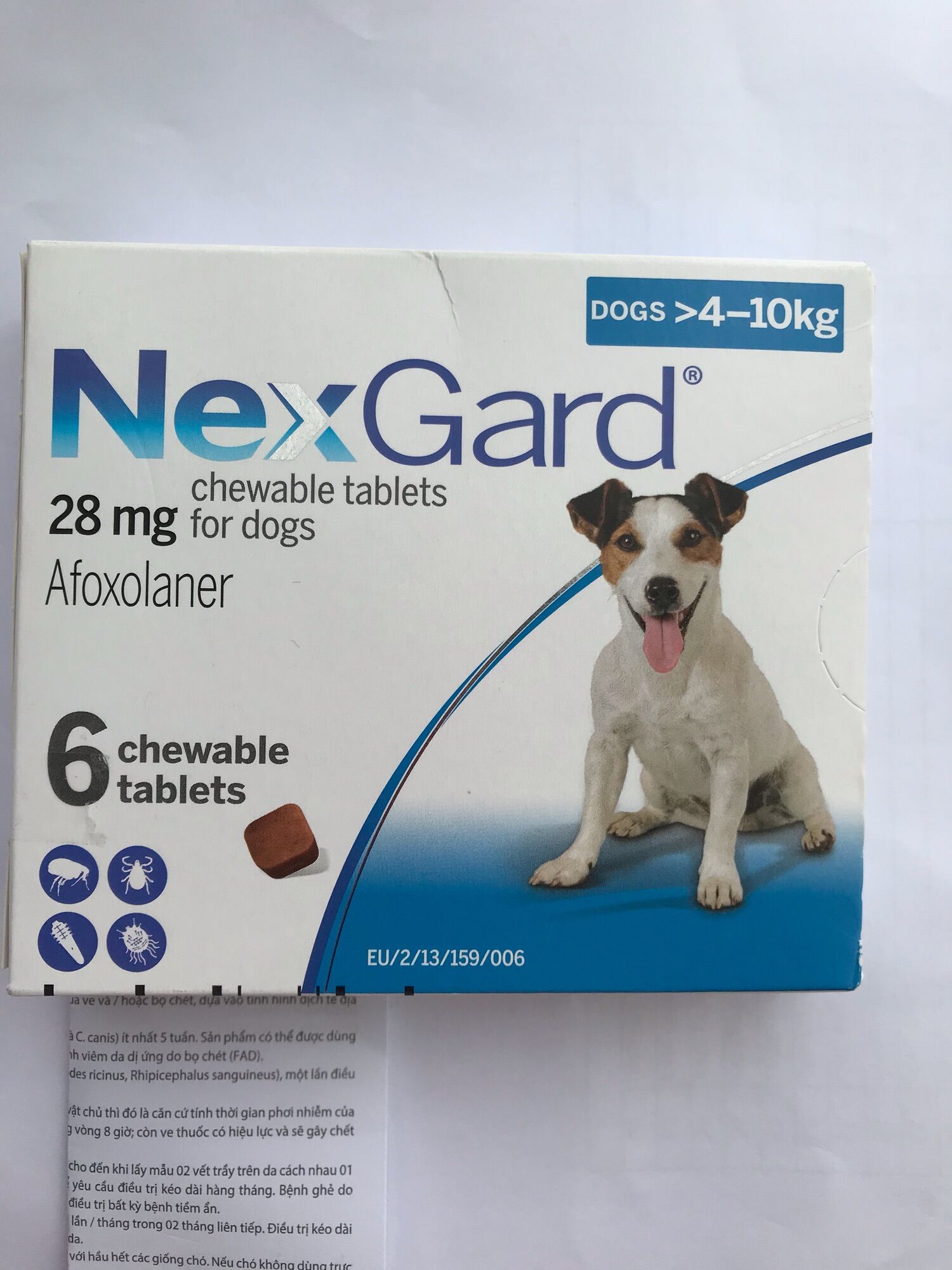 [HCM]NEXGARD DOGS 4-10KG PHÒNG VÀ TRI VE BÒ CHÉT CÁI GHẺ CHO CHÓ
