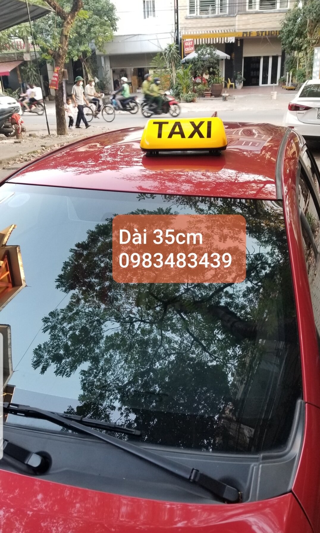Mào taxi sạc pin nam châm 35cm