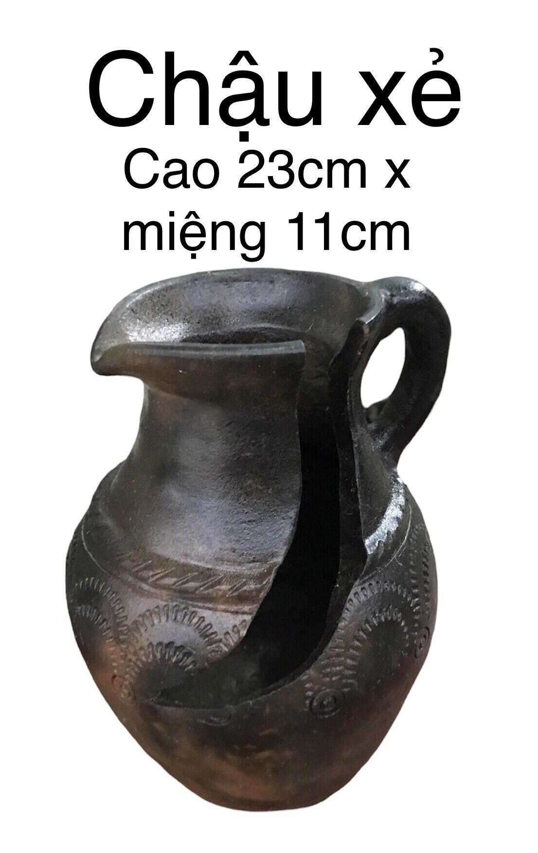Chậu xẻ trồng sen đá