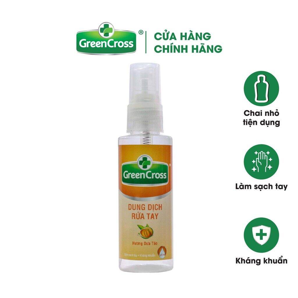 Hàng Có SẴN -xit rửa tay sát khuẩn Green Cross 70ml