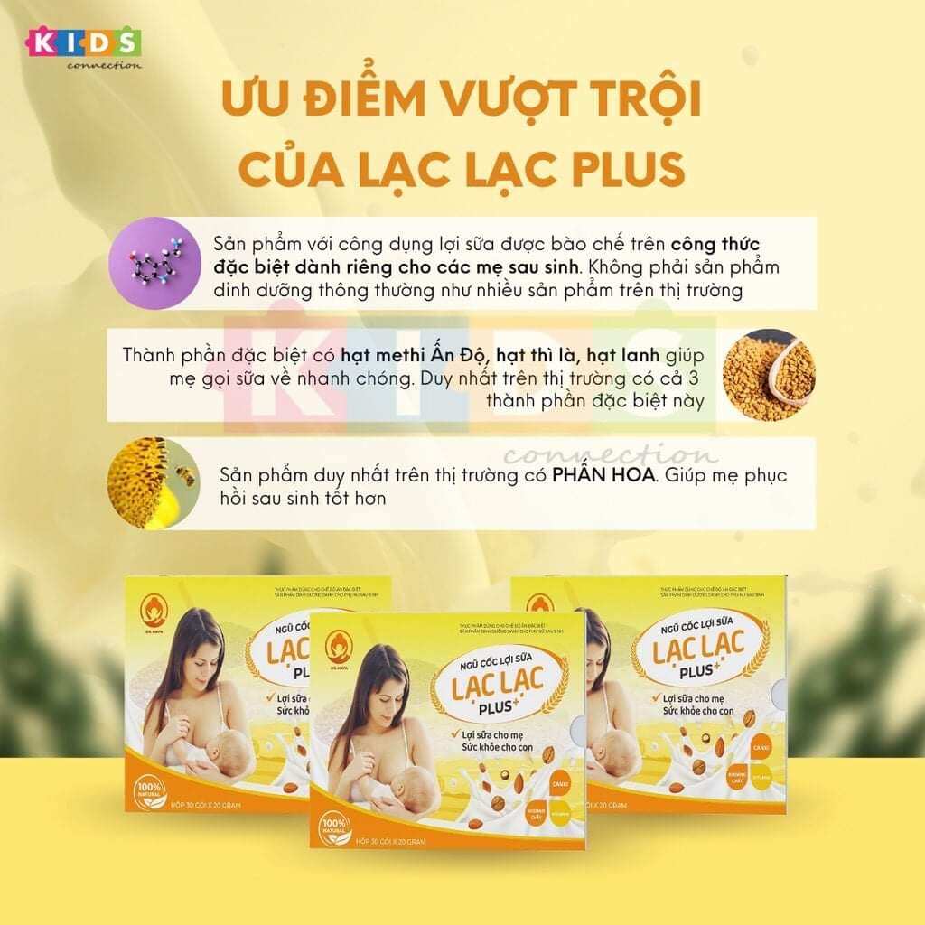 Ngũ cốc lợi sữa Lạc Lạc Plus (5 gói lẻ)