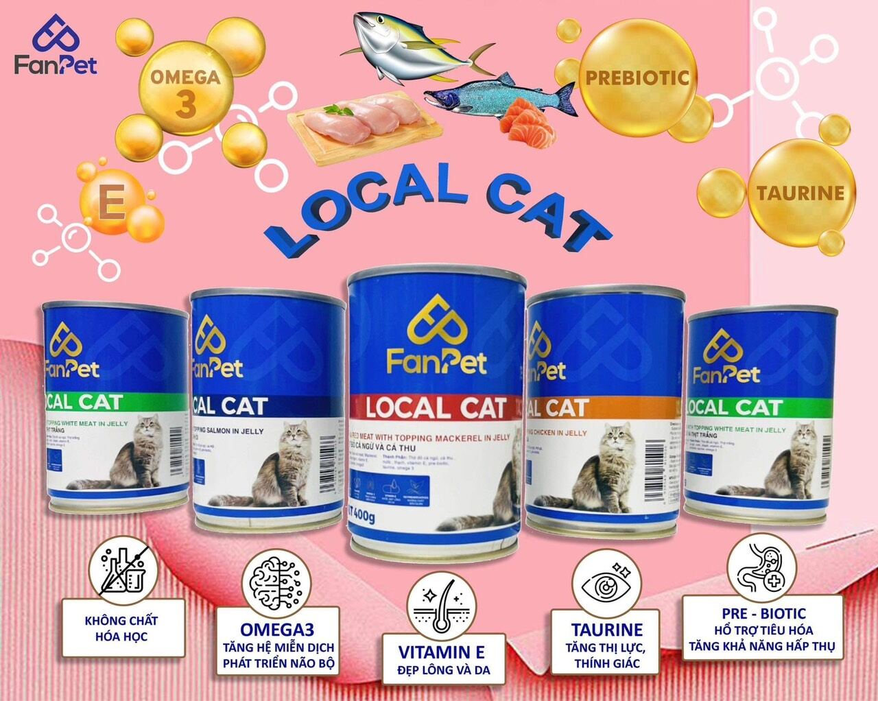 Pate cho mèo local cat lon 400 gram giá siêu rẻ