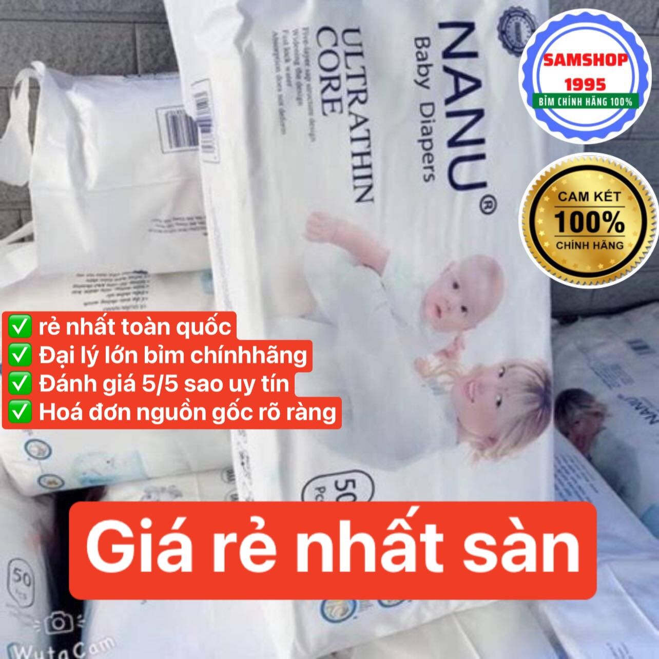 Combo 50 bỉm quần nanu xuất nhật s m/l/xl/xxl/xxxl