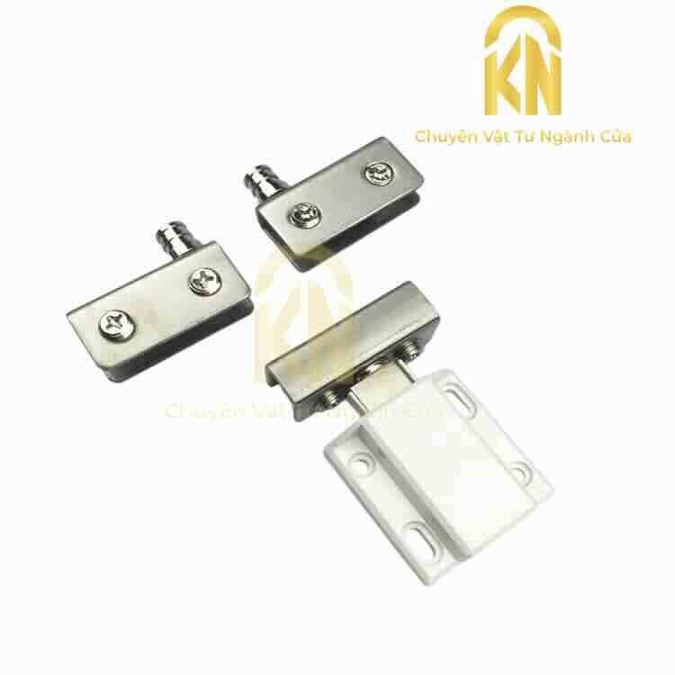 [Inox cao cấp ] Bộ bản lề nhấn đóng mở tủ kính 5-8mm