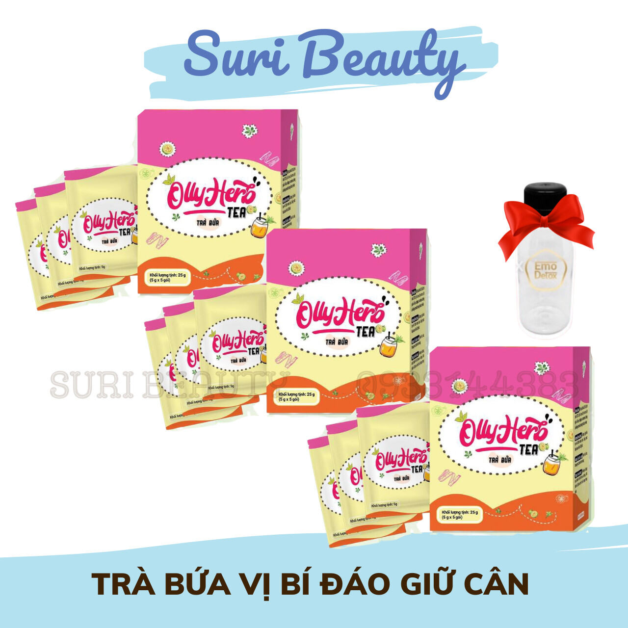 [SĂN QUÀ XINH] COMBO 3 HỘP GIẢM CÂN TRÀ BỨA VỊ BÍ ĐAO THƠM NGON DỄ UỐNG