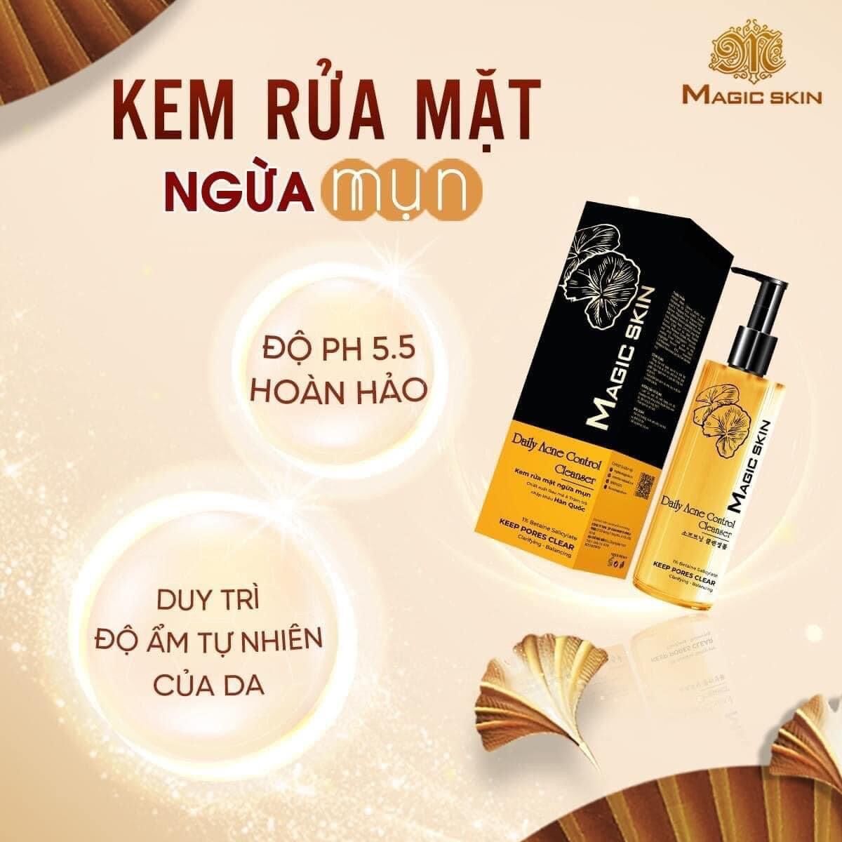 KEM RỬA MẶT NGỪA MỤN MAGIC SKIN