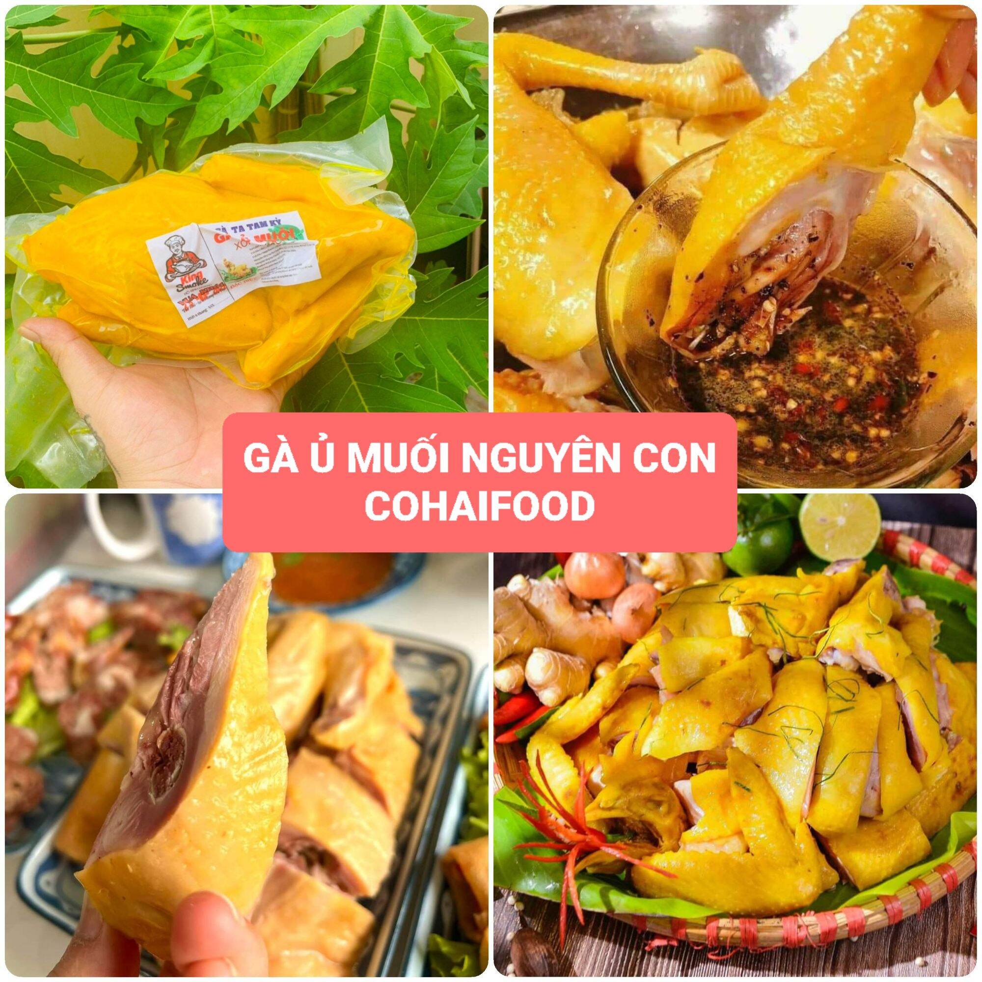 Gà ủ muối nguyên con đầu chân đầy đủ