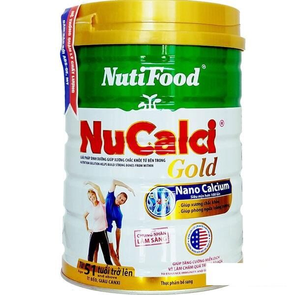 Sữa bột NuCalci Gold lon 800g (từ 51 tuổi trở lên)