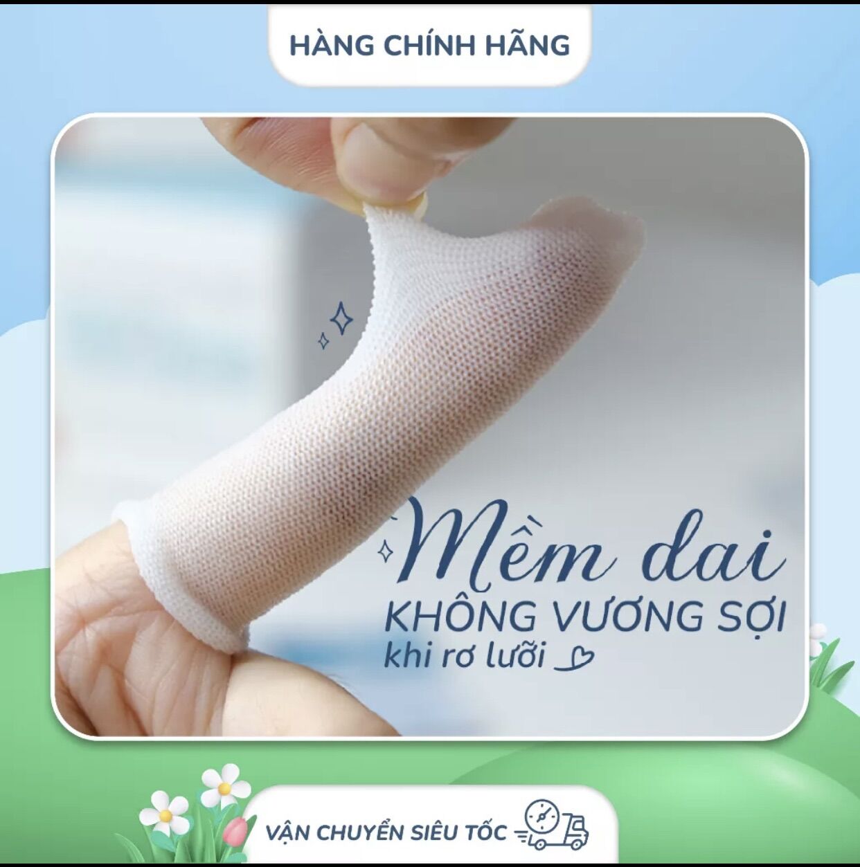 Gạc rơ lưỡi Bicare hộp 30c
