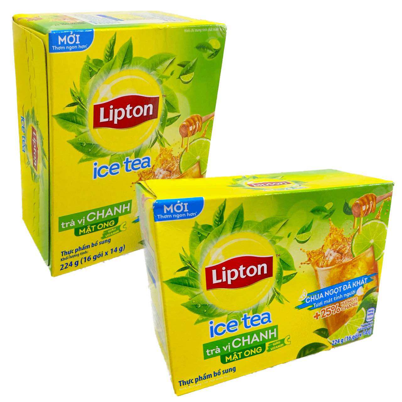 Combo 2 hộp trà hòa tan Lipton chanh mật ong đá (mỗi hộp 16 gói x 14g, date mới 12 tháng). Có lựa chọn số lượng lẻ khi thanh toán. Quý khách lưu ý.