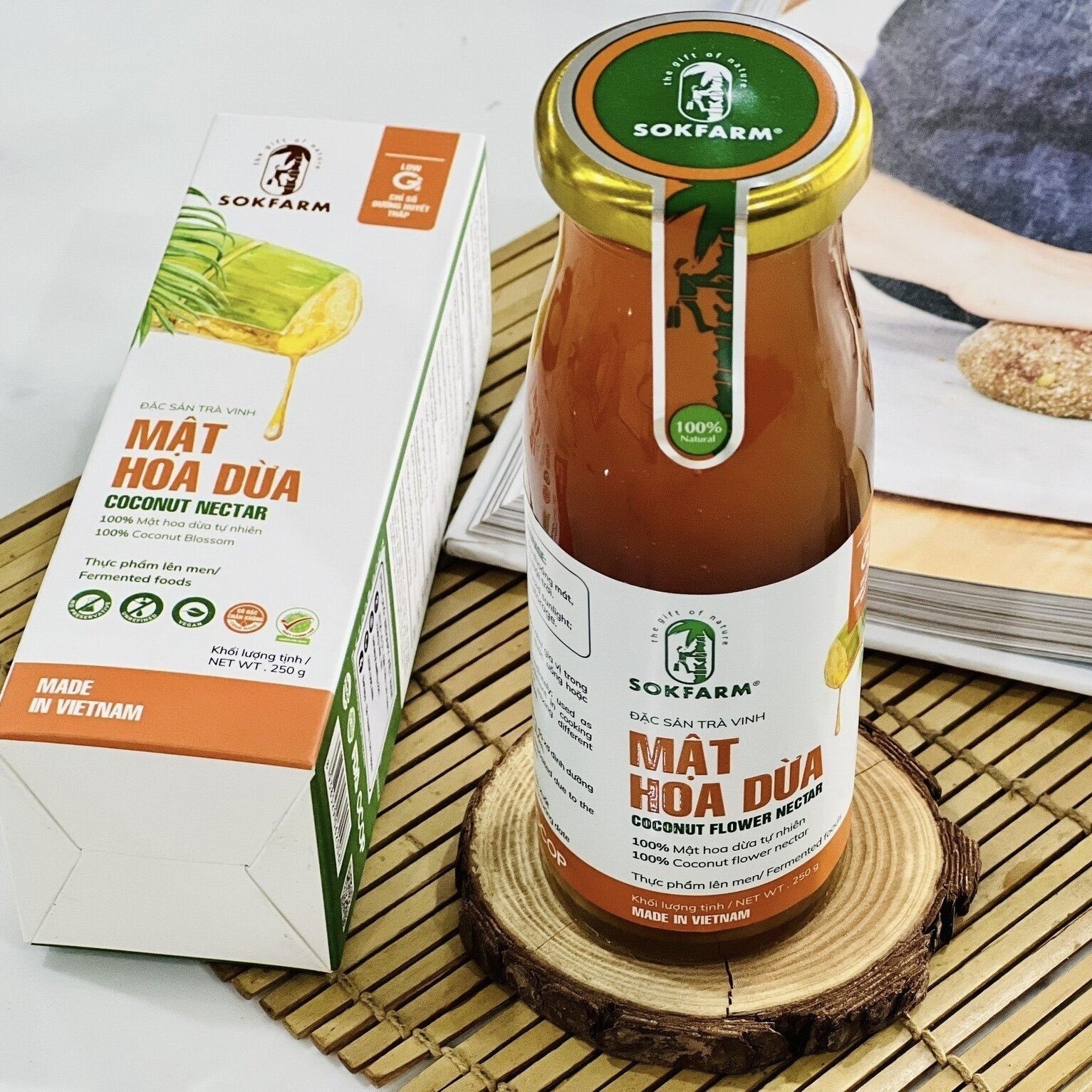 Mật hoa dừa nguyên chất hủ 250gram