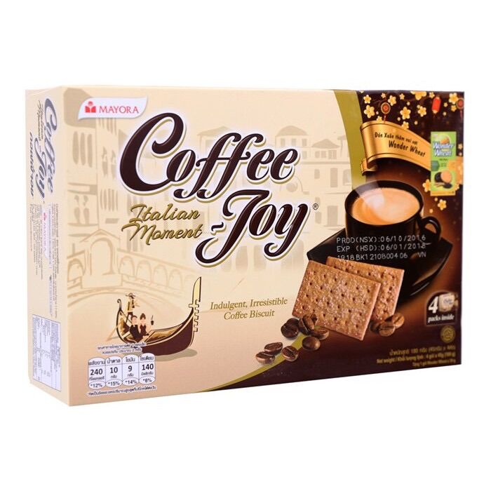 COMBO 4 GÓI BÁNH QUY VỊ CAFE COFFEE JOY MAYORA