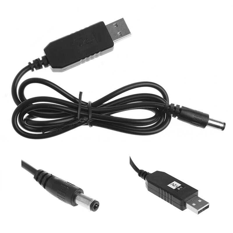 Dây Cáp Chuyển Đổi 5V USB sang 12V 500mA(Mất điện vẫn có Mạng & WiFi).