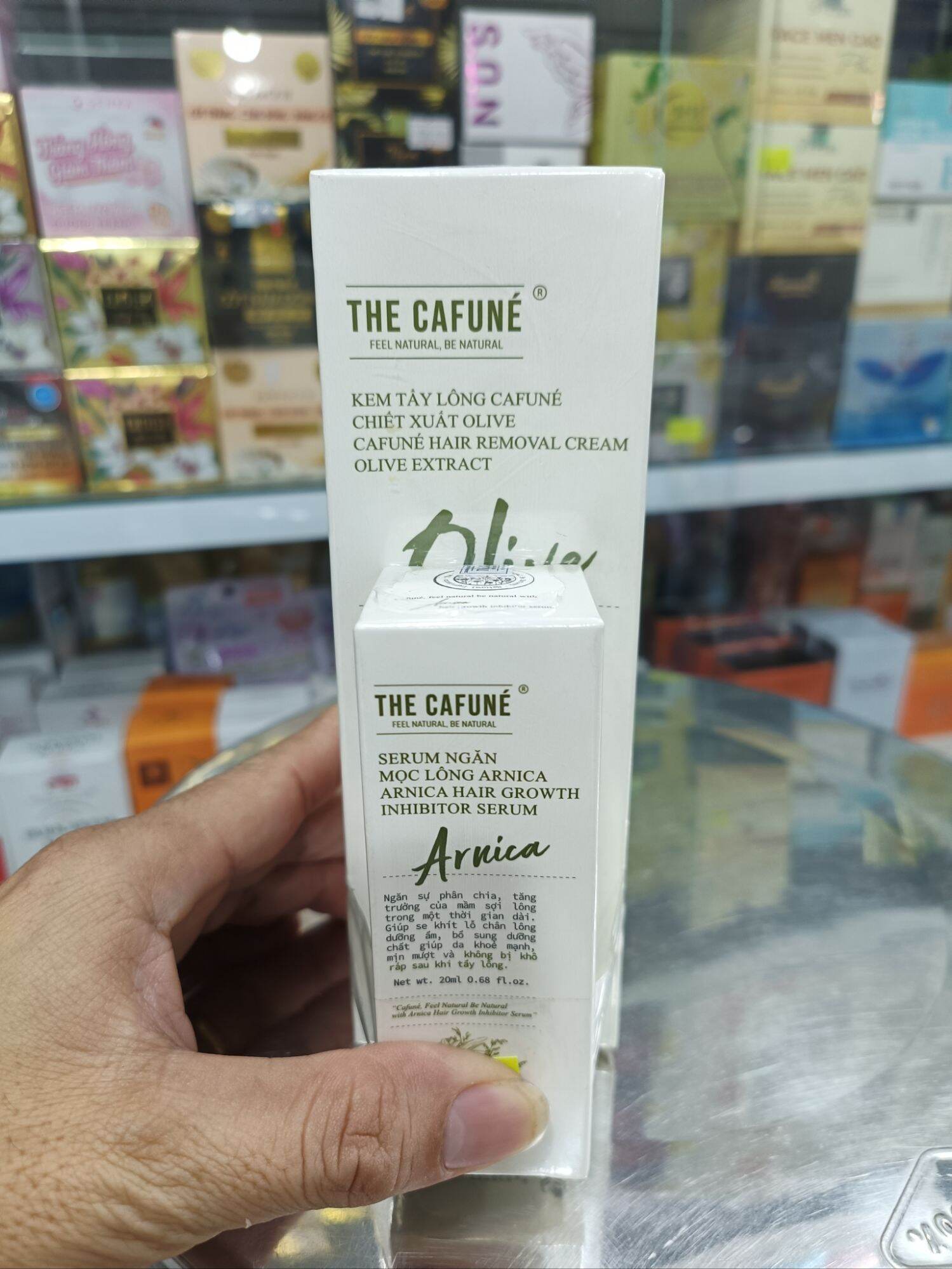 kem tẩy lông the cafune + serum