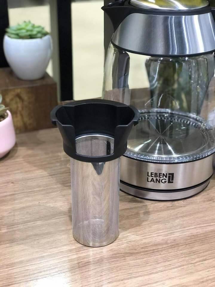 Ấm siêu tốc thủy tinh Lebenlang Đức 1.8L