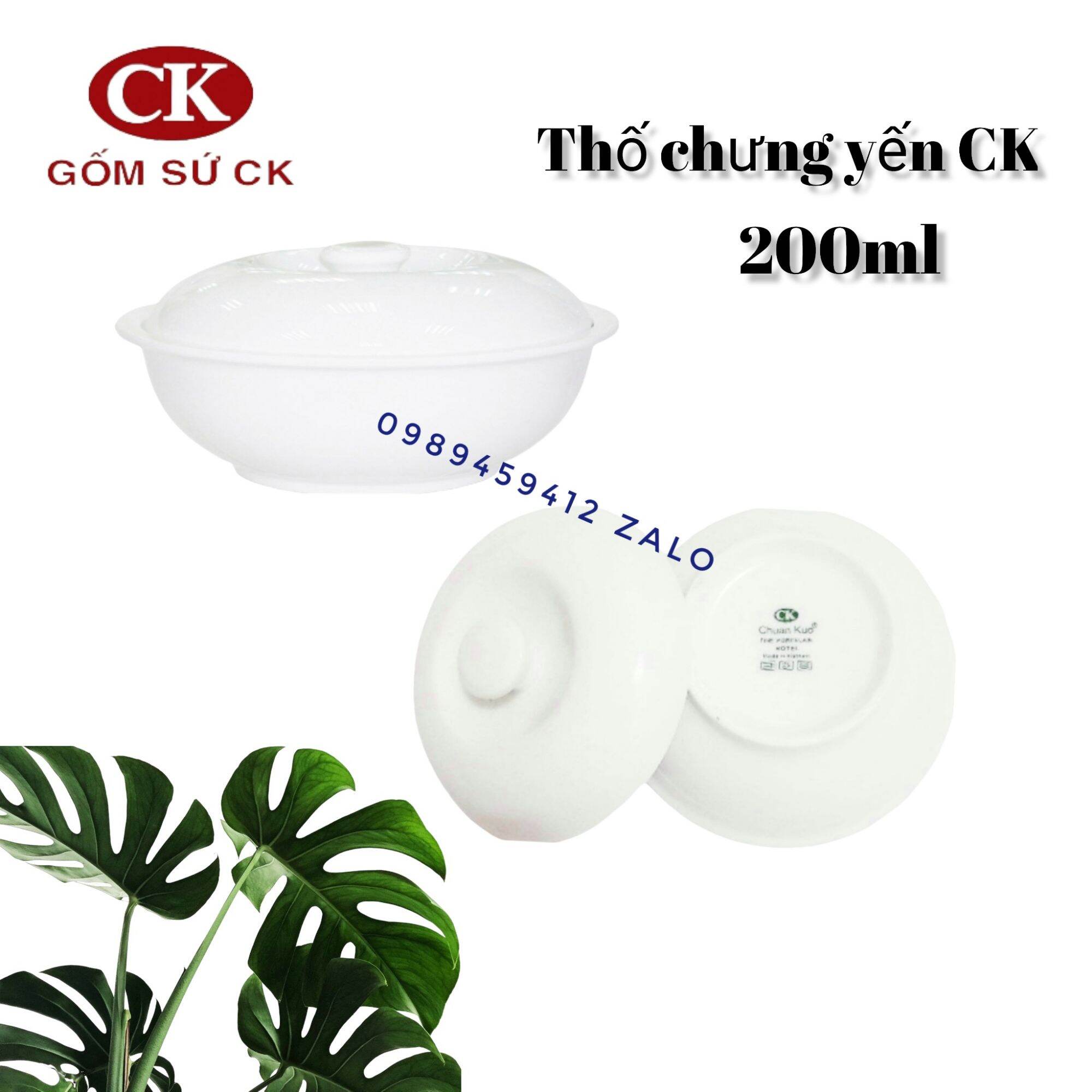Thố chưng yến, chén súp hàng gốm sứ CK cao cấp
