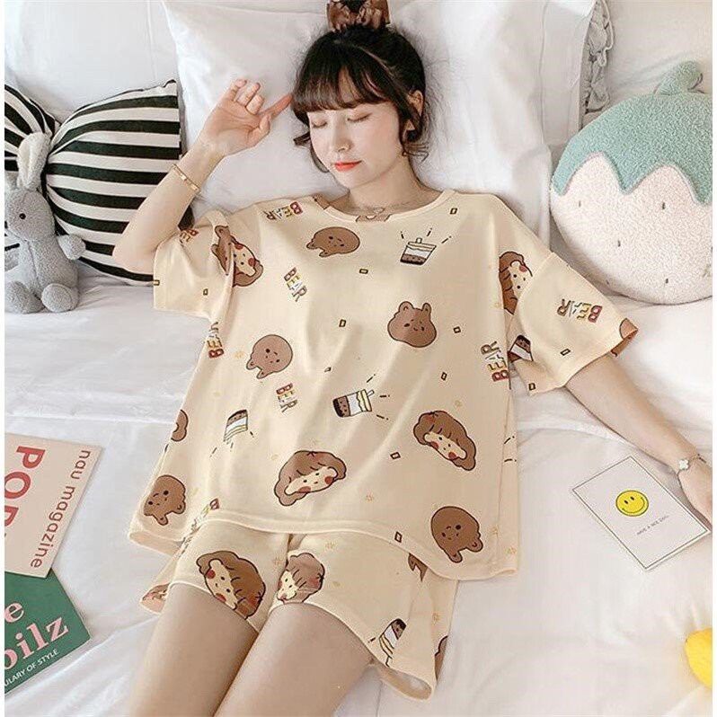 Đồ bộ thun nữ hình cô gái