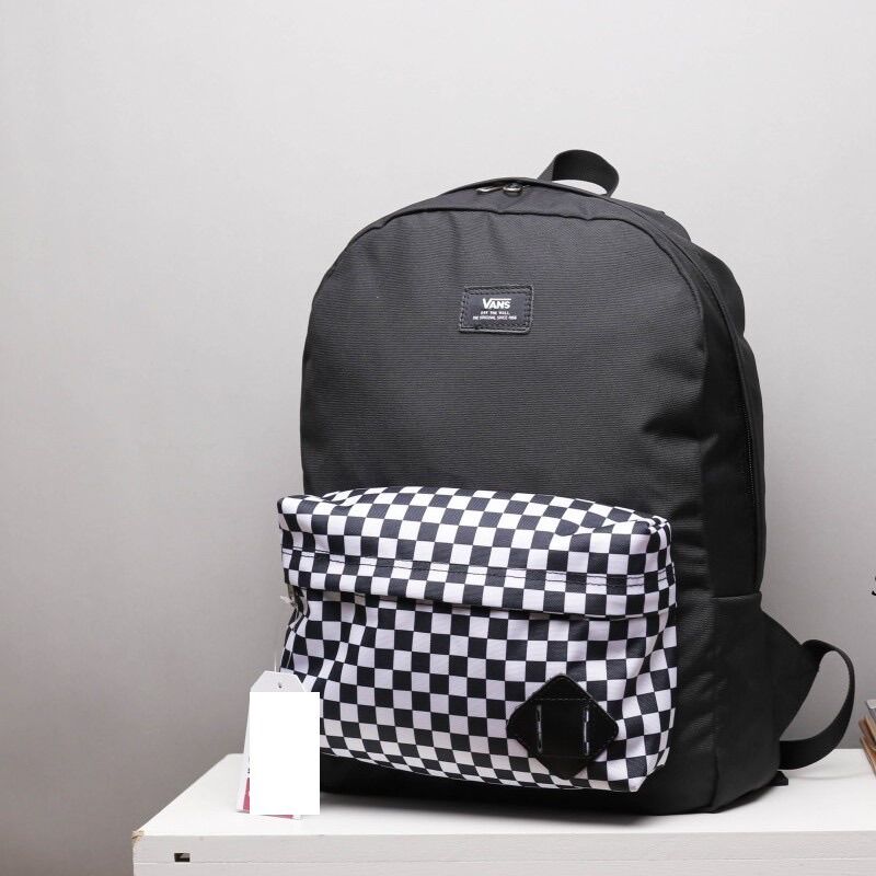 Balo vans phối caro thời trang đi học đi chơi