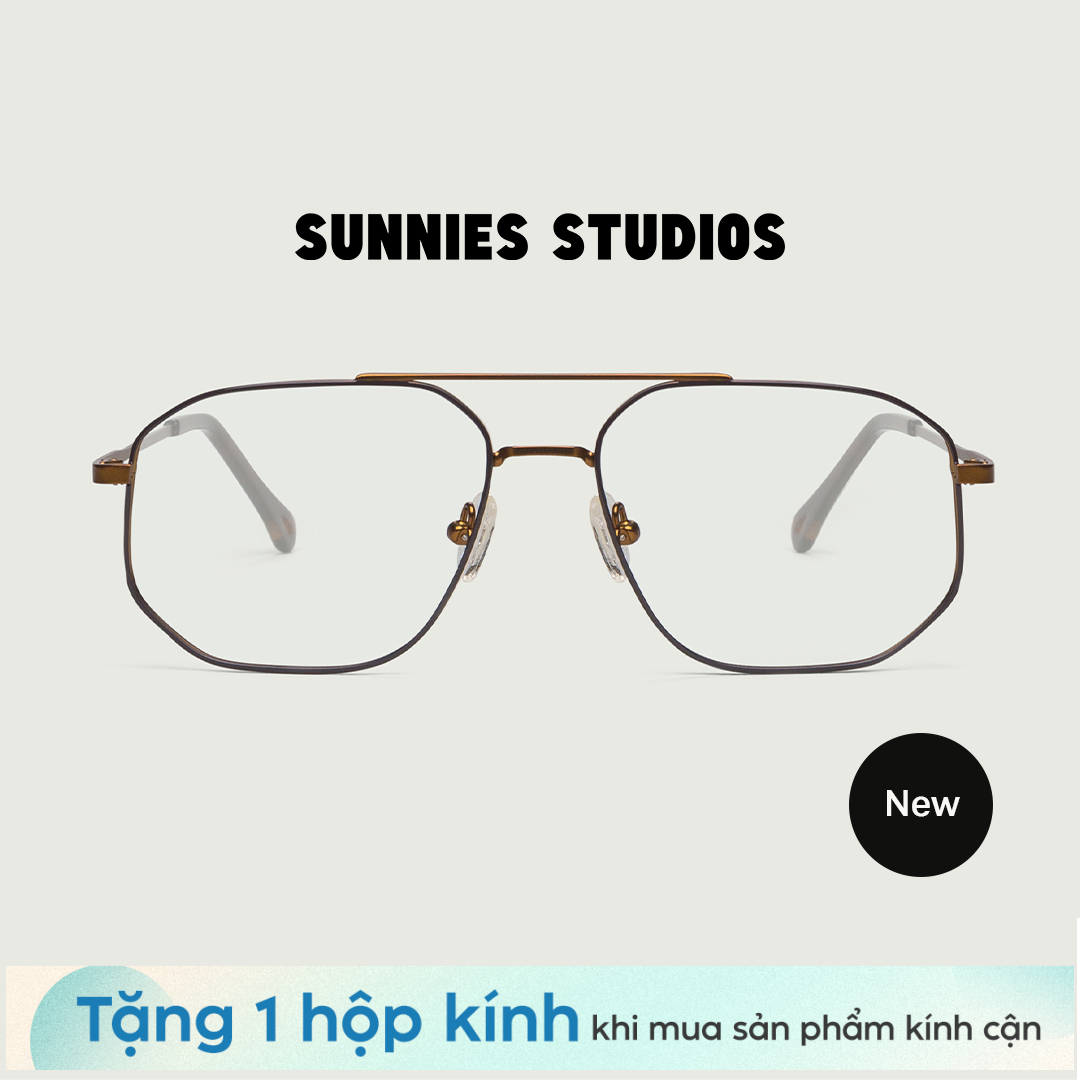 Gọng Kính Cận Sunnies Studios Gọng Phi Công Franz Bronze