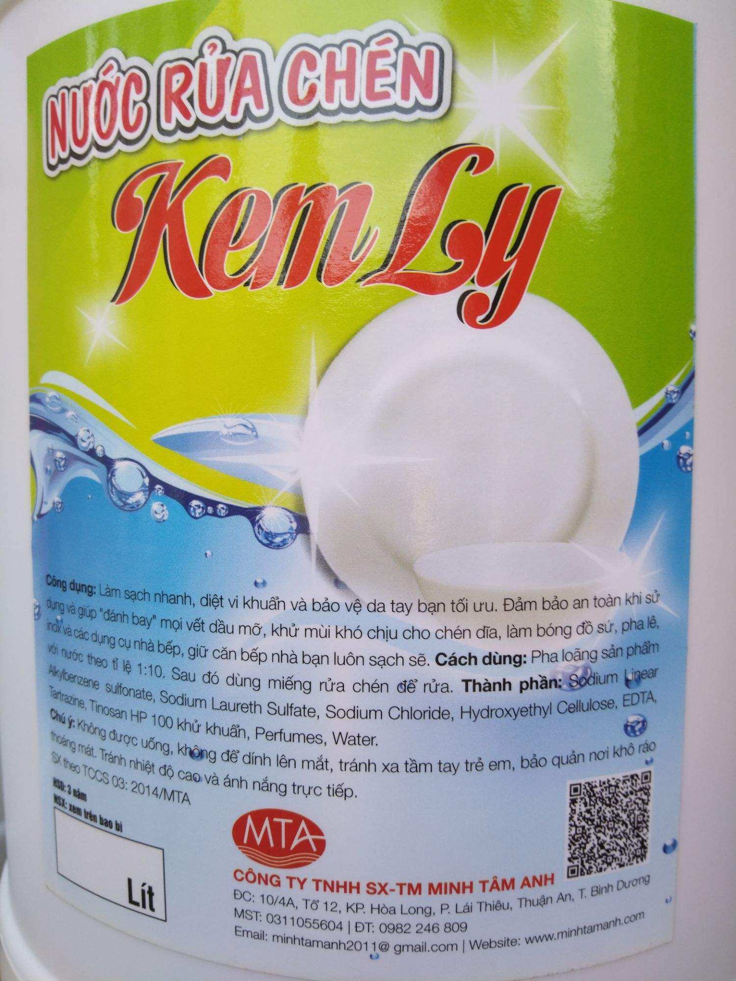 Nước rửa chén KEMLY HÀNG CÔNG TY CAN 4L