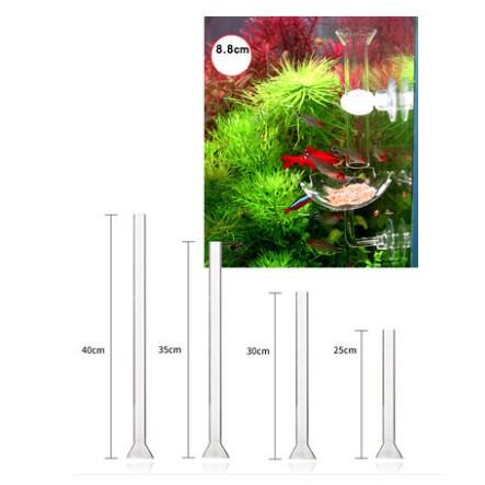 Ống Chén Thủy Tinh Đựng Thức Ăn Thủy Sinh