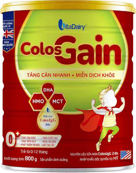 Sữa bột ColosGain 0+ 800g